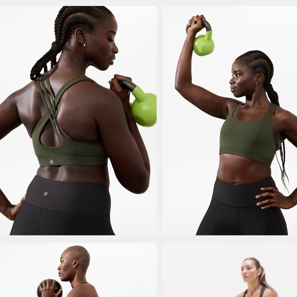 Athleta Train Free Bra A-C Aspen Olive (S)